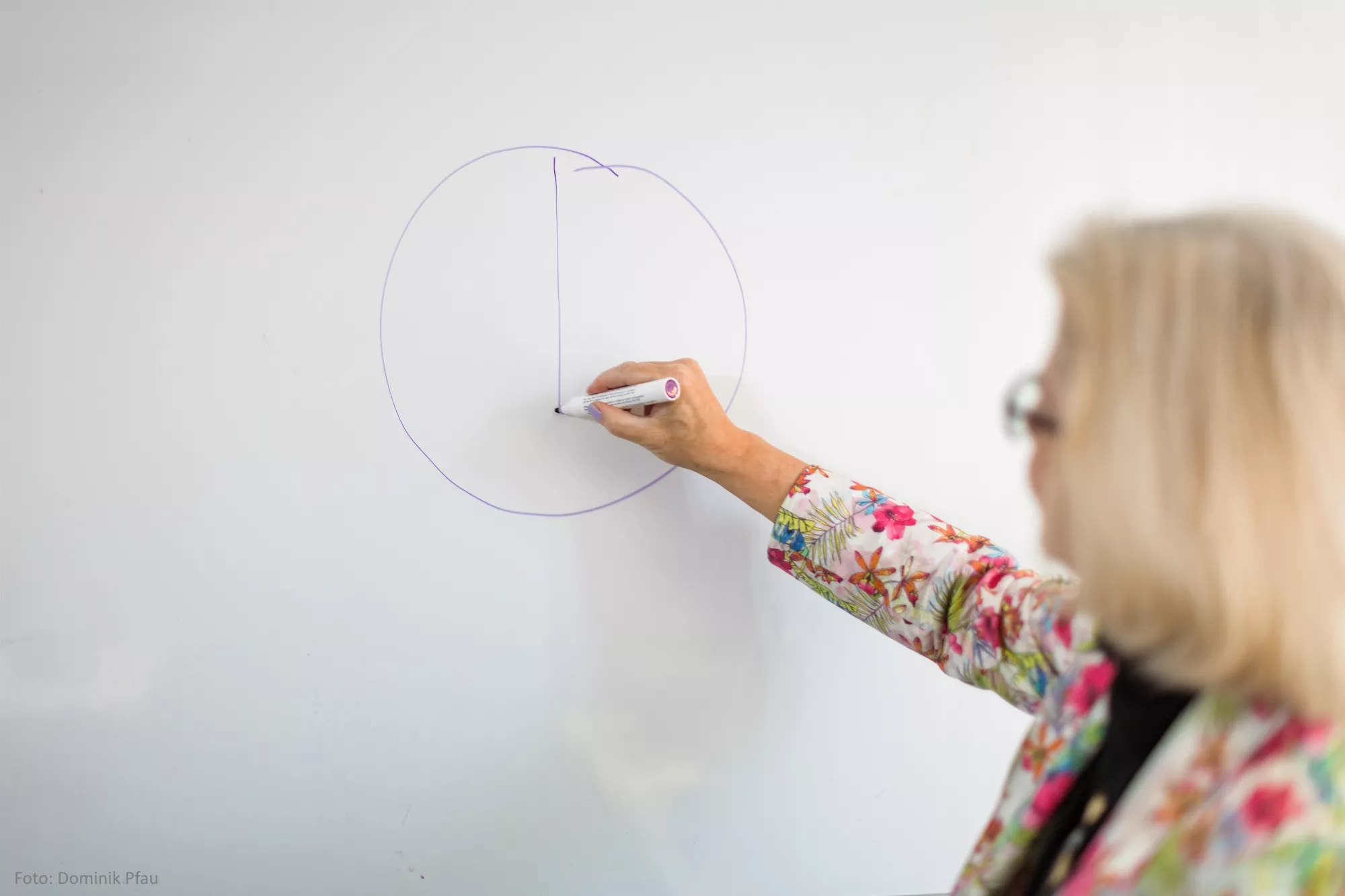 Dr. Sabine Oranien am Whiteboard